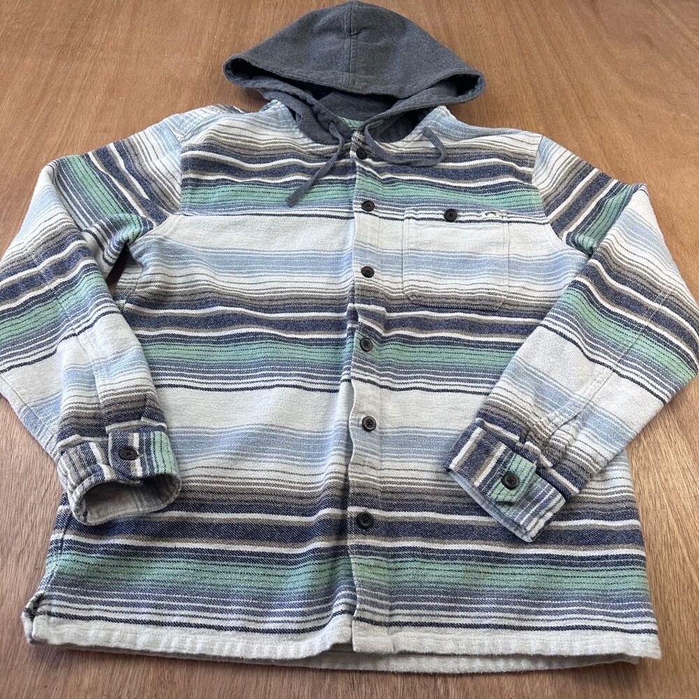 Billabong Men’s Hooded Flannel Jacket Shirt Medium M